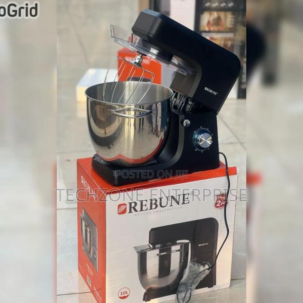 Rebune Electric Mixer, 10l Bowl With Handle With 6 Speeds