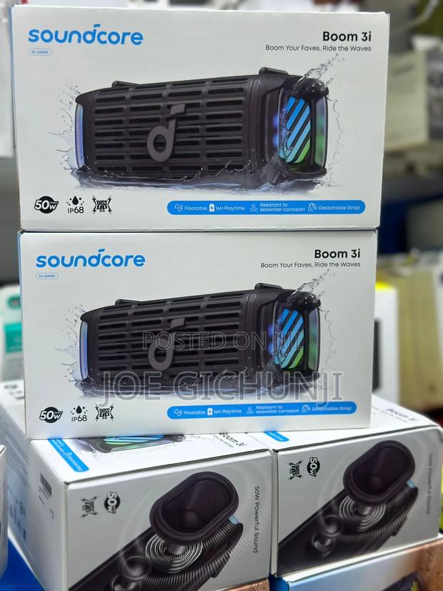 Soundcore Boom 3i by Anker, Rugged Outdoor Speakers, Ip68 Waterproof,