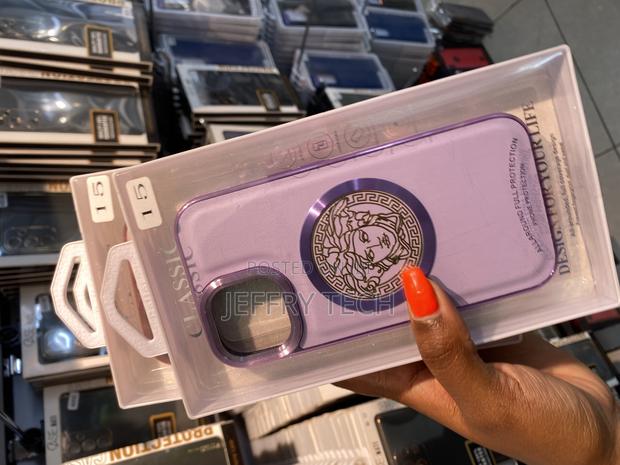 Qwesdf Versace Logo for iPhone 15 Luxury Back Case - main view