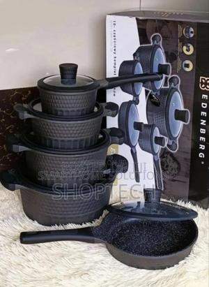 Colour Black 10pcs Edenburg Cookwares. New