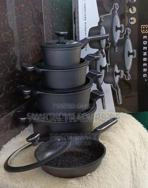 Colour Grey- Edenburg 10pcs Cookwares. Brand New. New Arrivals