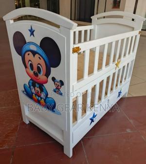 Baby Cot Bed With Drawer Storage Plain Cot - thumbnail 2