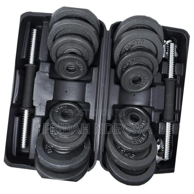 30kg Adjustable Dumbell Barbell Weight Set