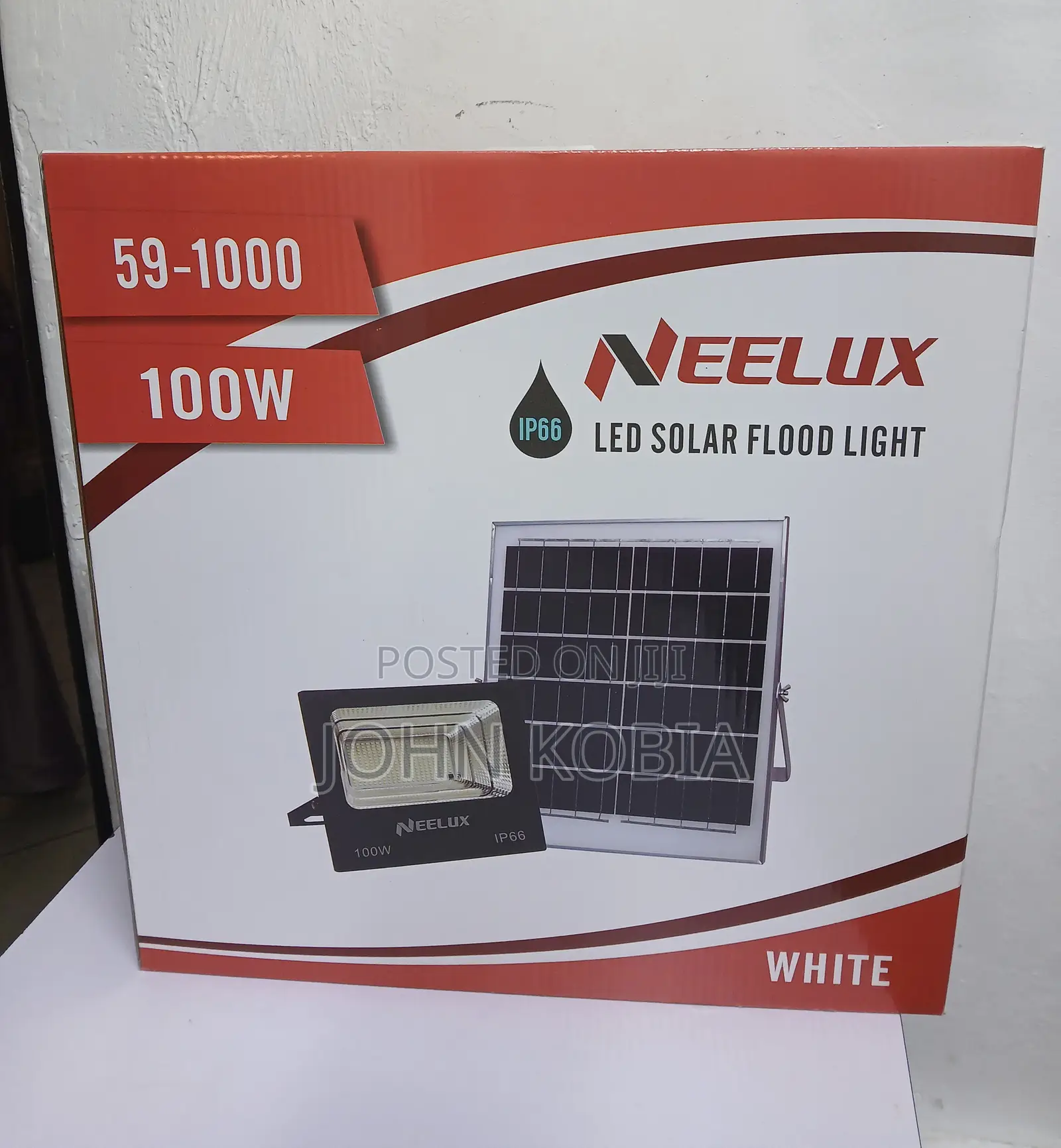 Neelux Led Solar Flood Light – 100w (Model 59-1000)
