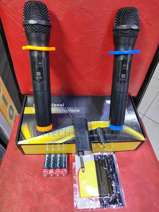 Two Wireless Microphone, Rechargeable Dual Cordless Handheld Dynamic