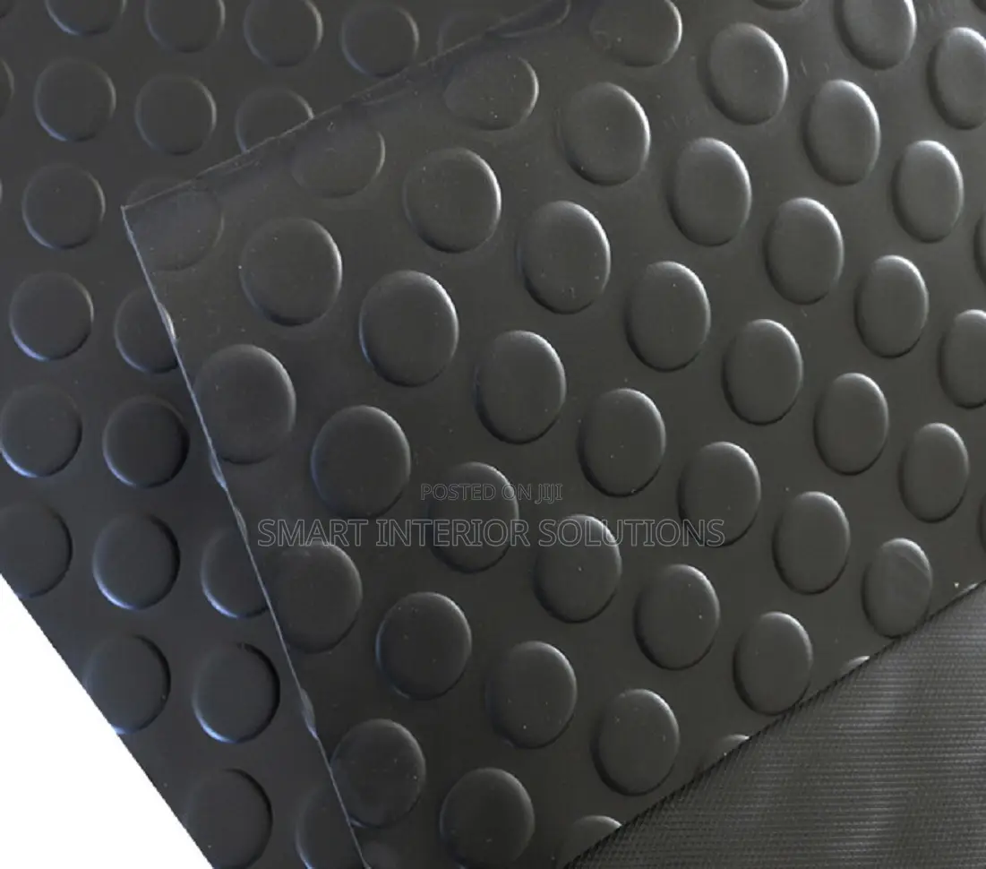 Dark Grey Anti Slip Rubber Coin Carpet