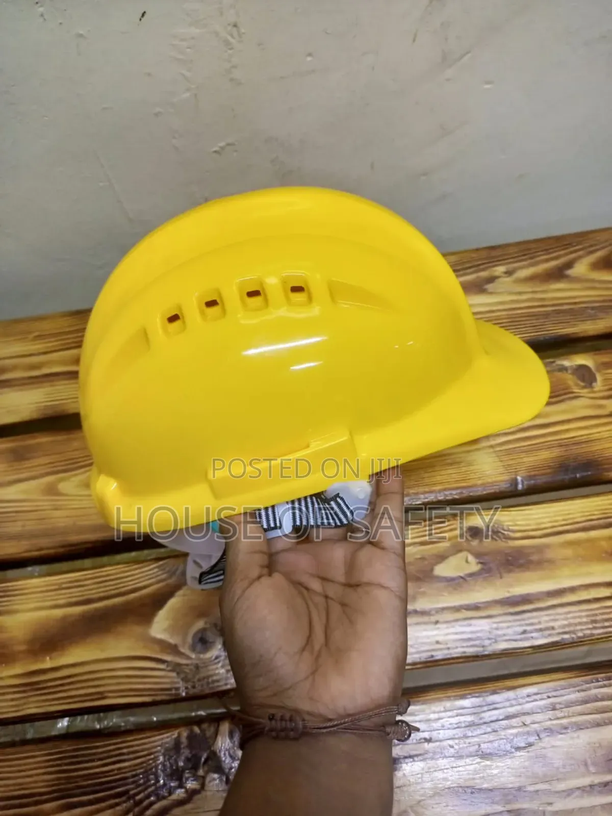 Yellow With Strap Vaultex En Standard Helmet