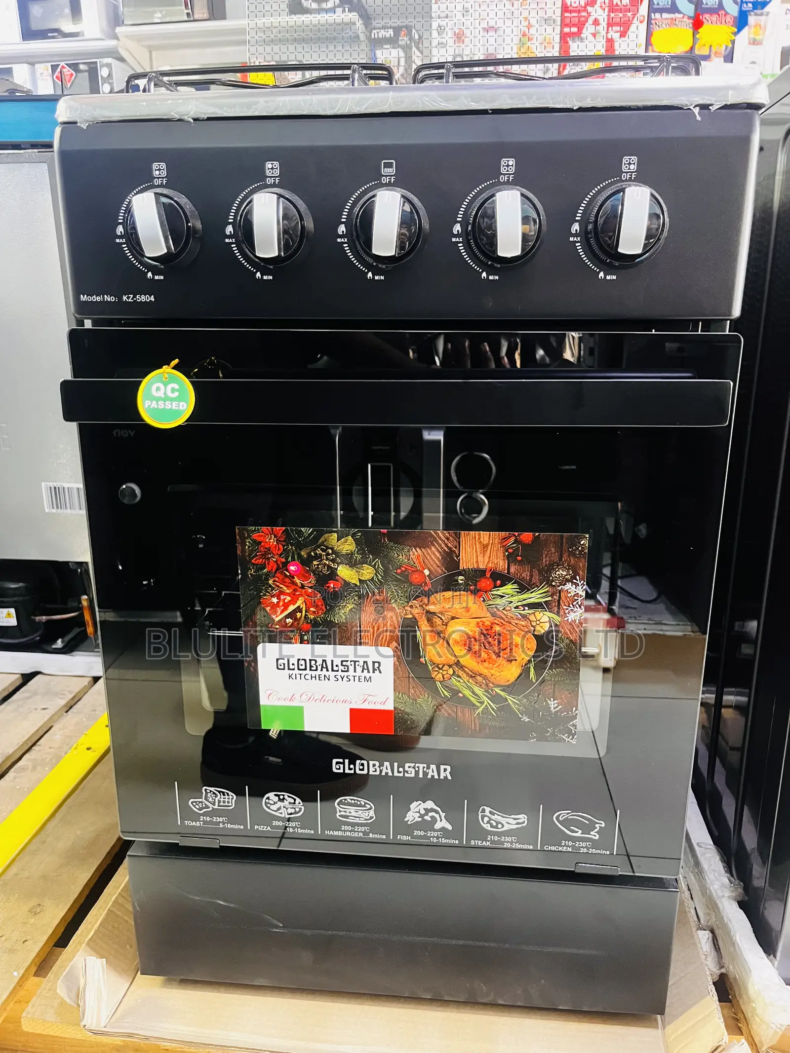 Global Star 4-Burner Gas Cooker and Oven