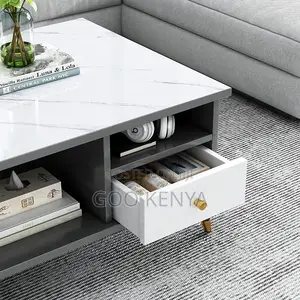 Coffee Table; Multi-Functional Marble Dinning and Coffee Table