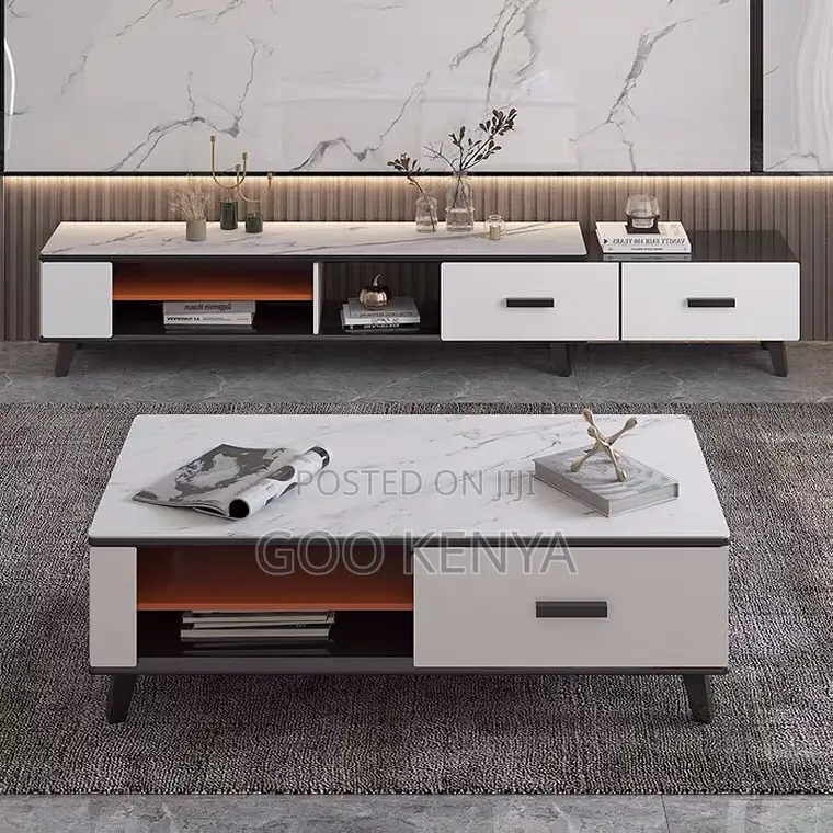 Coffee Table; Multi-Functional Marble Dinning and Coffee Table