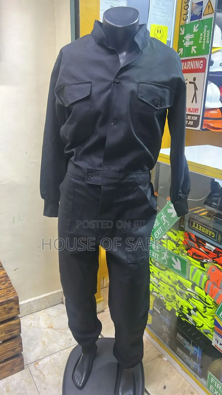 Black Unique Overall for Employees at Site