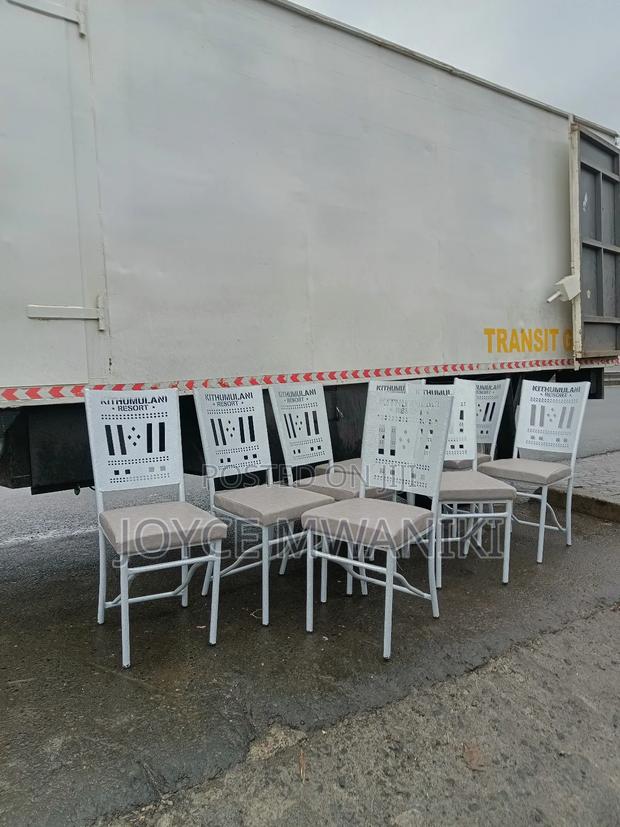 Light Grey Hotel Restaurant Chairs With Coated Frame 
