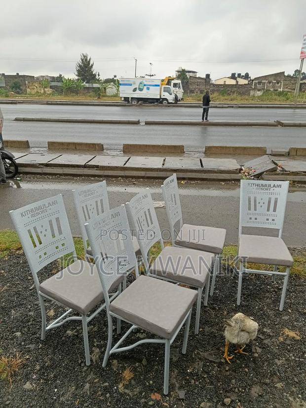 Light Grey Hotel Restaurant Chairs With Coated Frame  - thumbnail 2