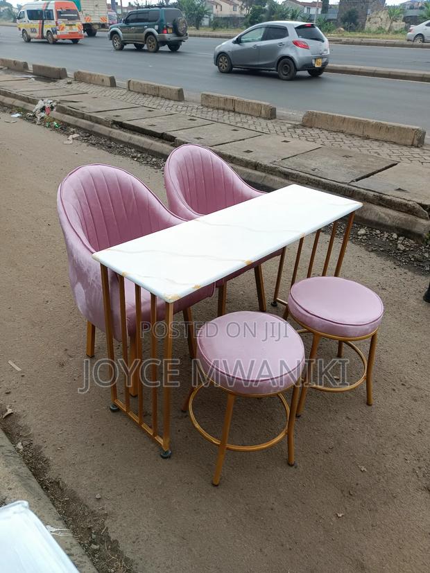 4 Seater Manicure Set, a Table, 2 Seats and Stools 