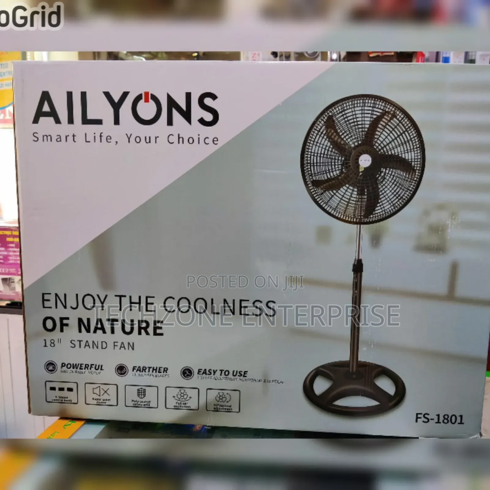 Ailyons Fs-1801 18′′ Standing Fans With 3 Speeds Fan 