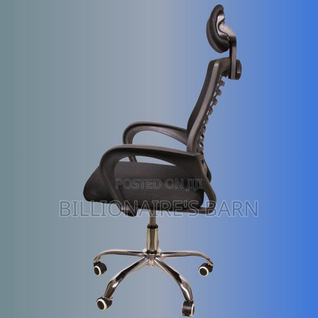 Secretarial Mesh Chair. Adjustable - Headrest. And. Lumbar - Support - thumbnail 4