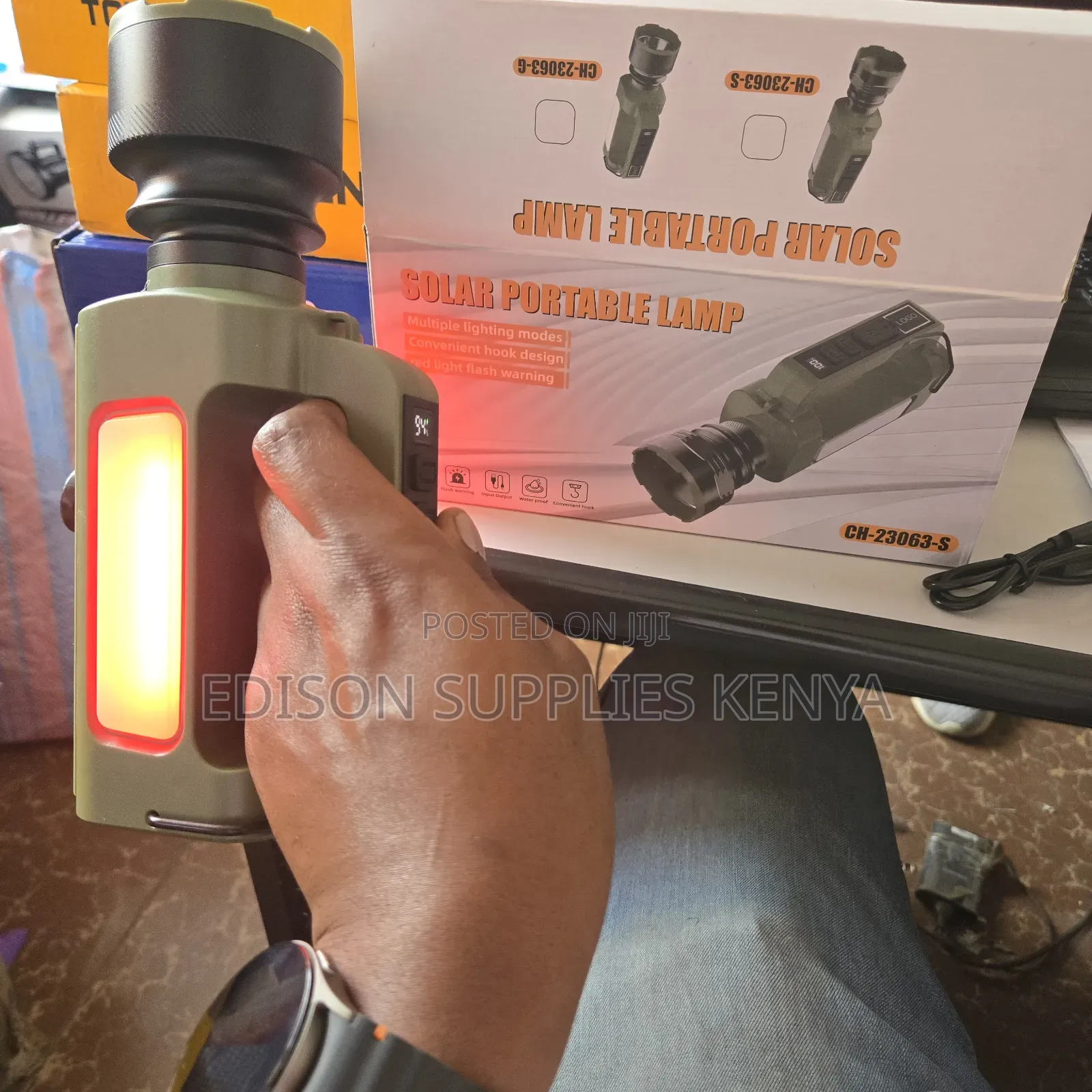 Solar Torch Rechargeable Digital Usb / Solar Panel Lamp Flashlights