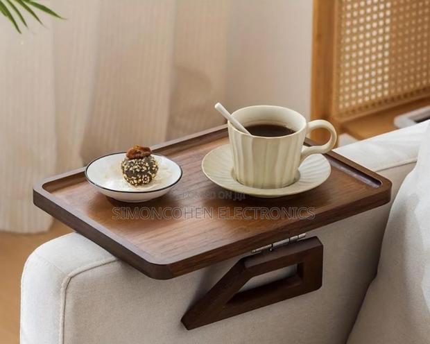 Foldable Wooden Sofa Armrest Tray Clip - thumbnail 3