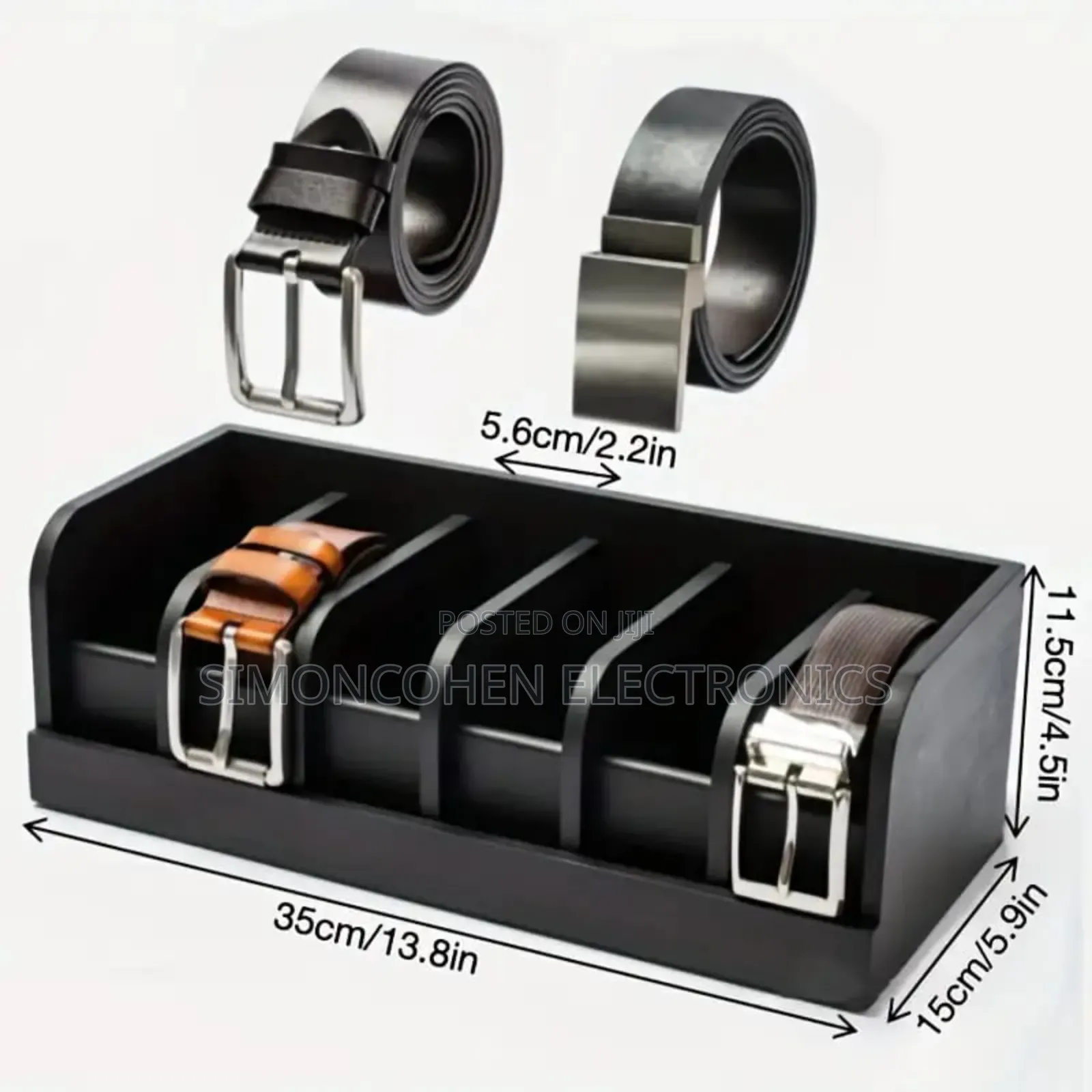 Premium Bamboo Belt Organizer