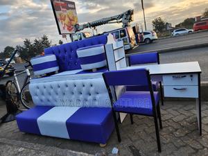 Manicure Table and Chairs Purple Color
