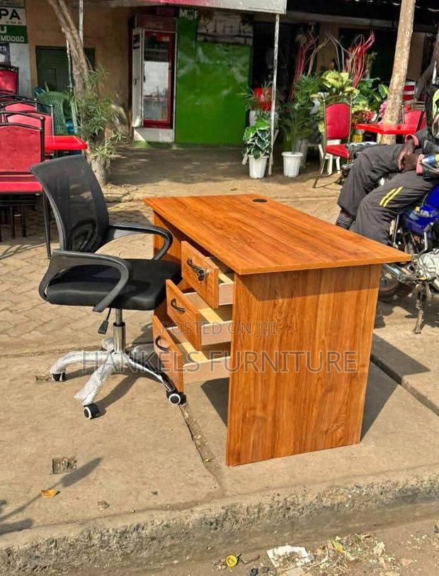 Home Office Desk, + Adjustable Swivel Office Chair - main view