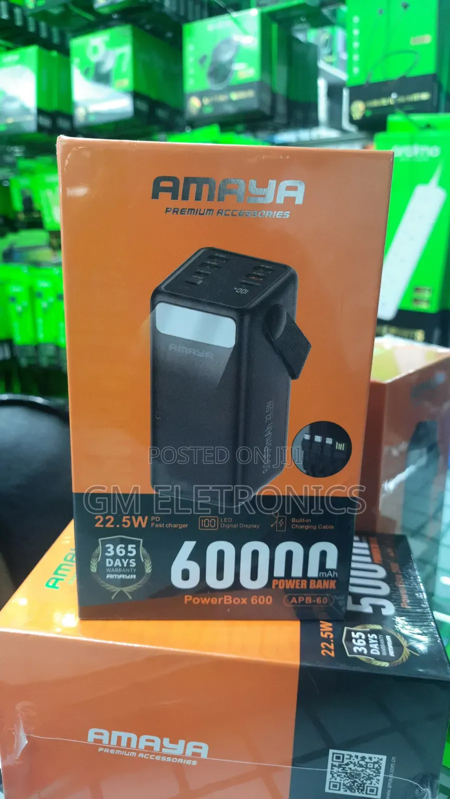 Original Amaya (Powerbox 600 Apb-60)60000mah 22.5w Powerbank.