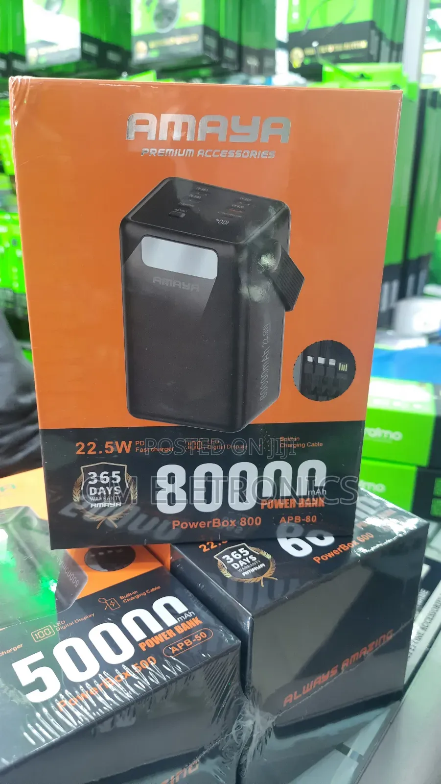 Original Amaya Apb-80 Power Bank 80000mah.