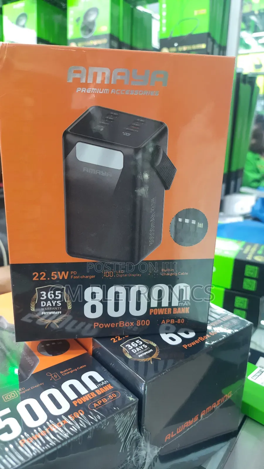 Original Amaya Apb-80 Power Bank 80000mah.