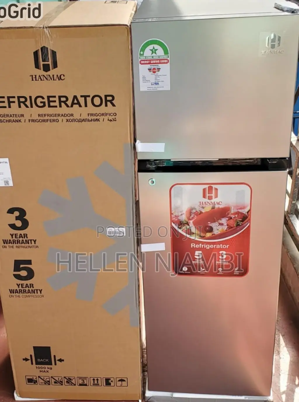 Hanmac 173l Large Capacity 2-Door Refrigerator