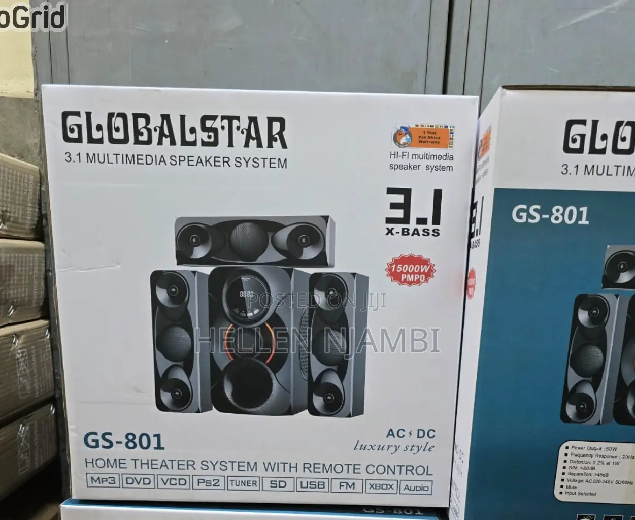 3.1ch Globalstar Home Theater System With Remote Control Woofer Syster