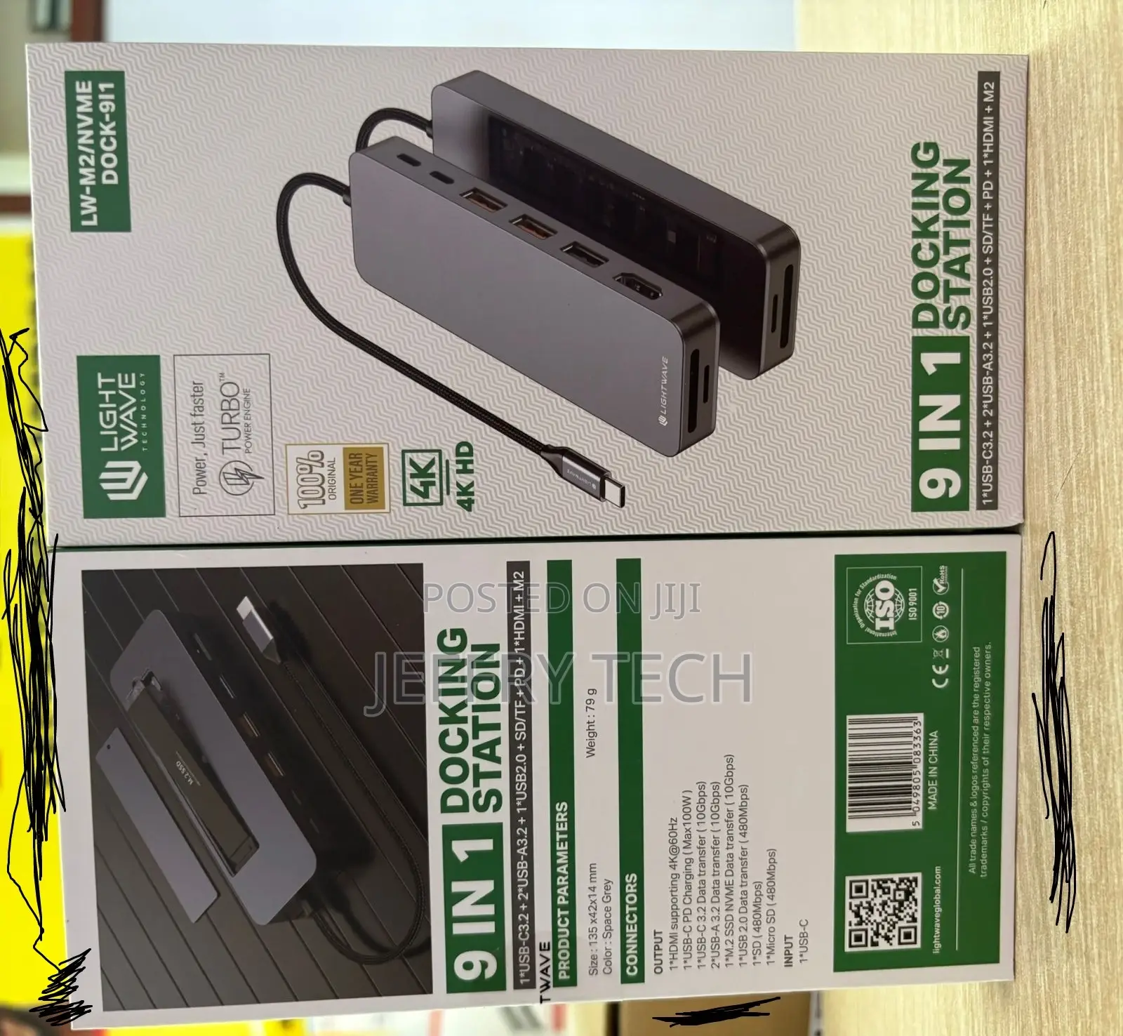 9-in-1 Usb C Hub With M.2 Nvme SSD Enclosure 10gbps Gigabit Ethernet,