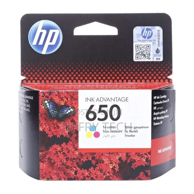 Hp 650 Ink Cartridge -Tri Color Original +