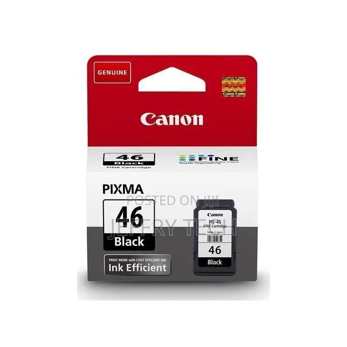 Canon Pg-46 Black Ink Cartridge +Free