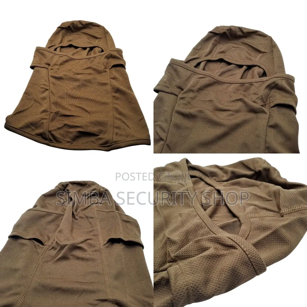 Brown Tactical Ski Mask Balaclava Full Face Cover Folding Military