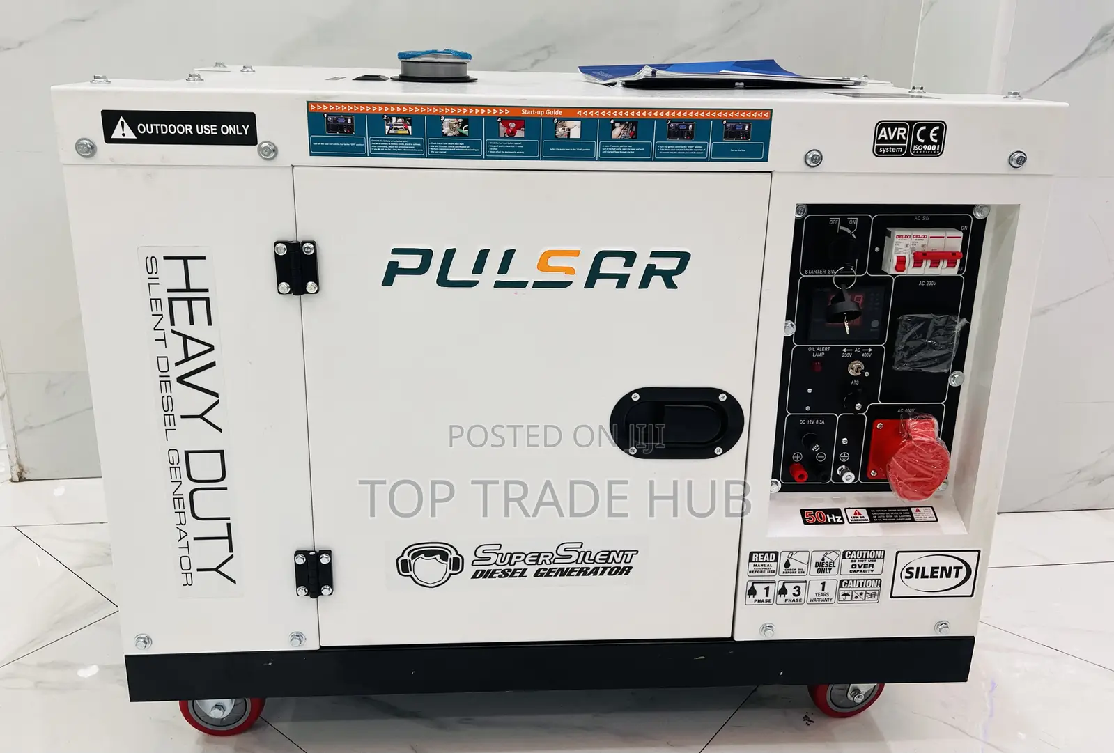Pulsar Hybrid Silent Diesel Generator 15kva 3phase&Single Phase + Ats