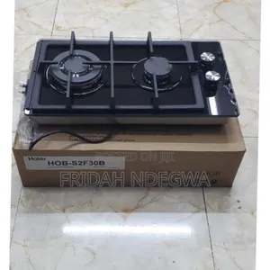 Haier Glass Inbuilt 2 Burner With Wok Burner Hob Cooker