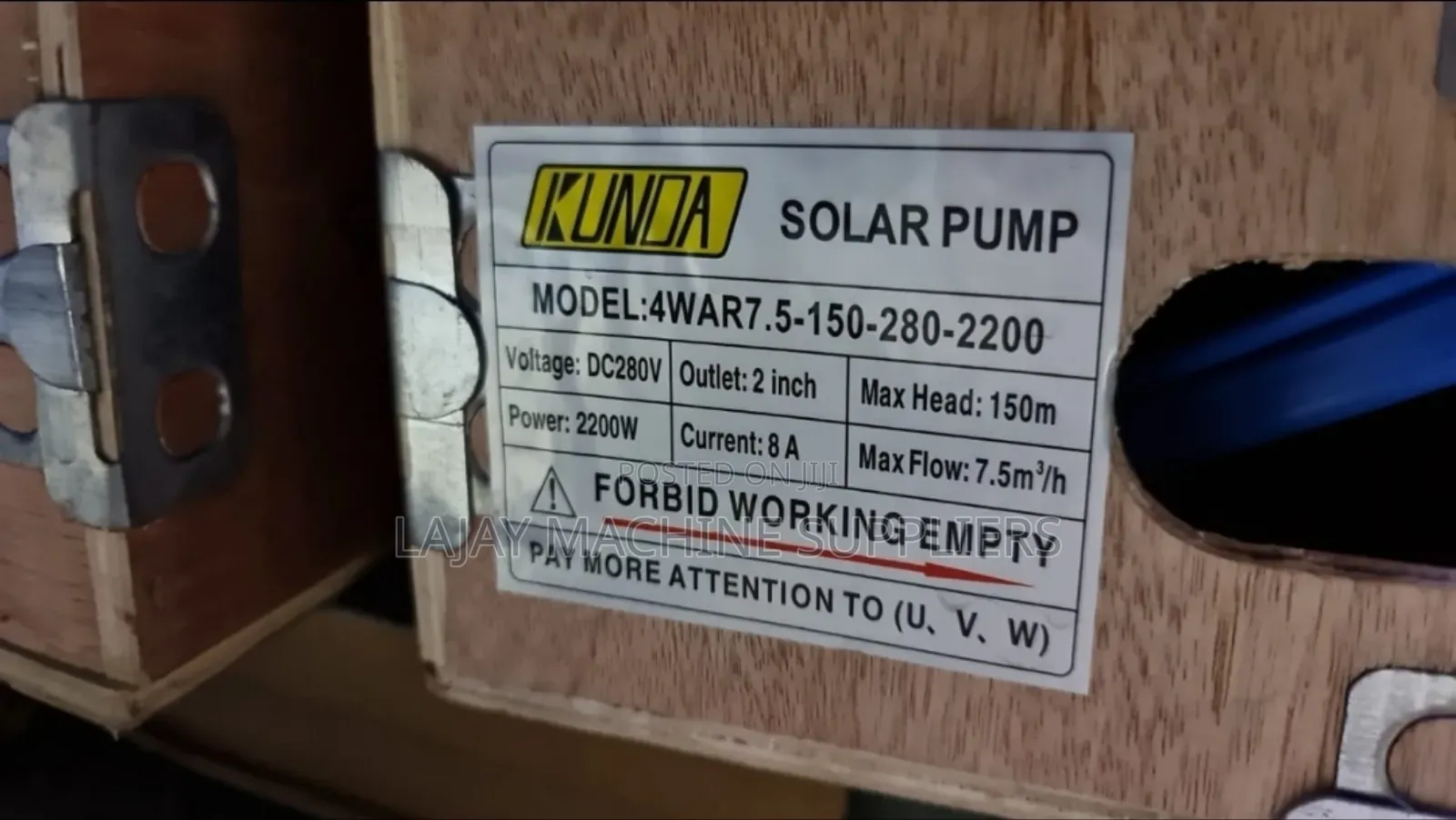 Kunda 2200w High Lift 150m Submersible Direct Solar Pump
