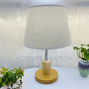 Wood Fabric Table Lamp