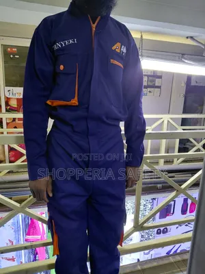 Branded Cargo Overall- Navy Blue