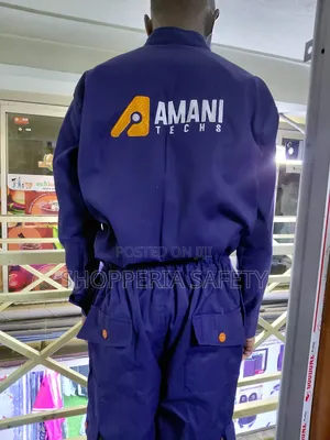 Branded Cargo Overall- Navy Blue