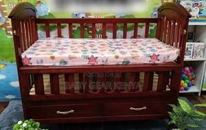 Mahogany Baby Cot + Quality Mattress – Comfort Assured” - thumbnail 2