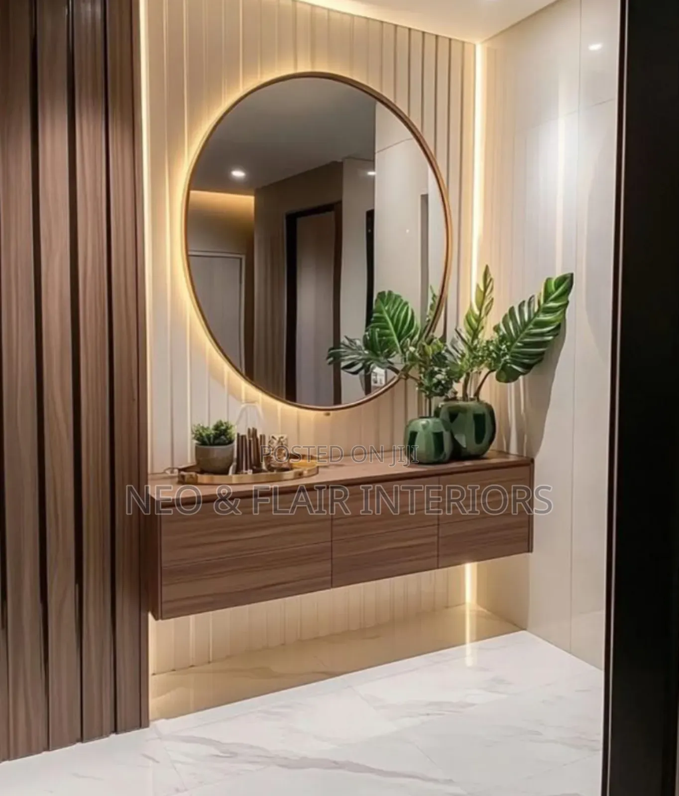 Vanity Console Mirror Set