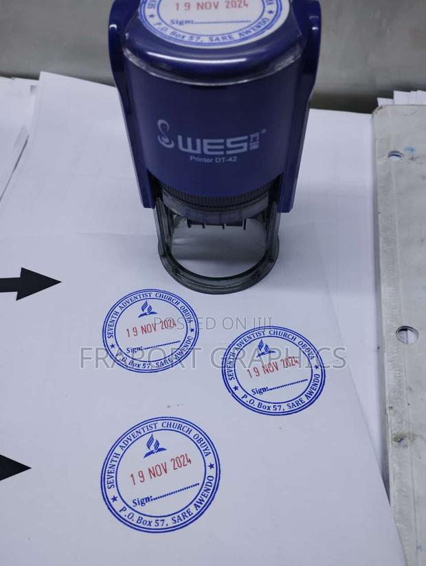 Self Inking Rubber Stamps With Adjustable Dates - main view