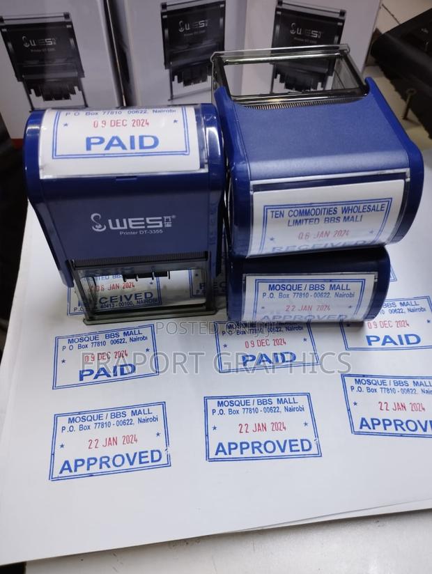 Self Inking Rubber Stamps With Adjustable Dates - thumbnail 3