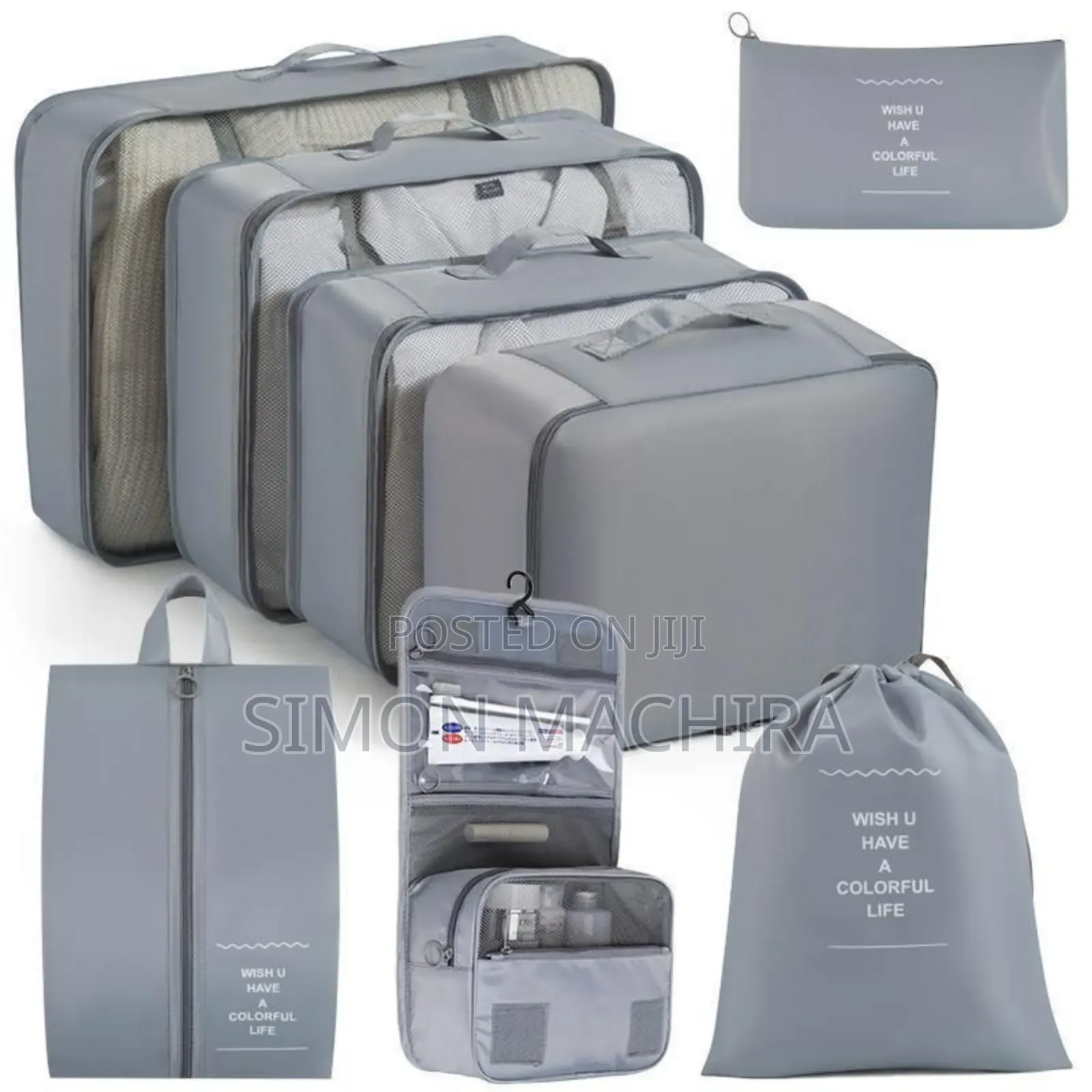 8pcs Luggage Travel Organizers for Suitcase With Toiletry Case