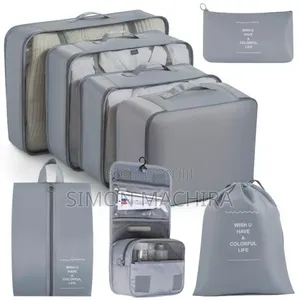 8pcs Luggage Travel Organizers for Suitcase With Toiletry Case
