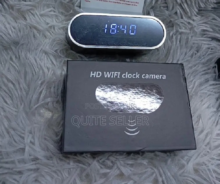 Clock Camera Table Wifi Spy Hidden Nanny Cam -- 2400 Mah Battery