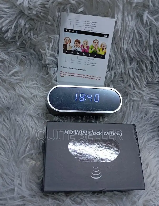 Alarm Clock Camera Wifi Spy Hidden Table Clock Camera 1080p Motion