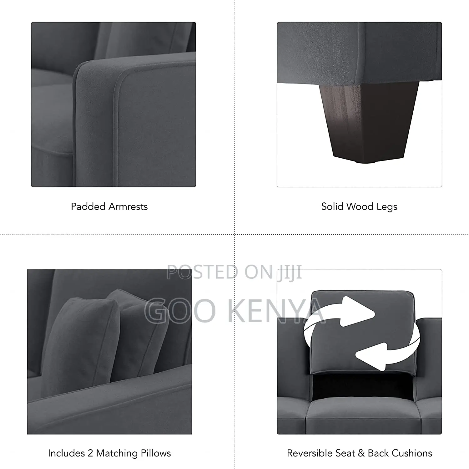 Home Sofa; Contemporary 2-Seater Loveseat Sofa Set