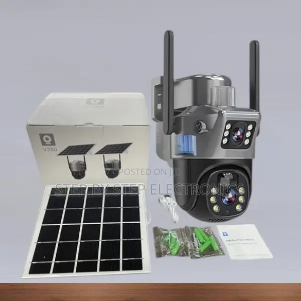 Dual Lens 4g Solar Powered PTZ 360 Camera With Human Motion Tracking